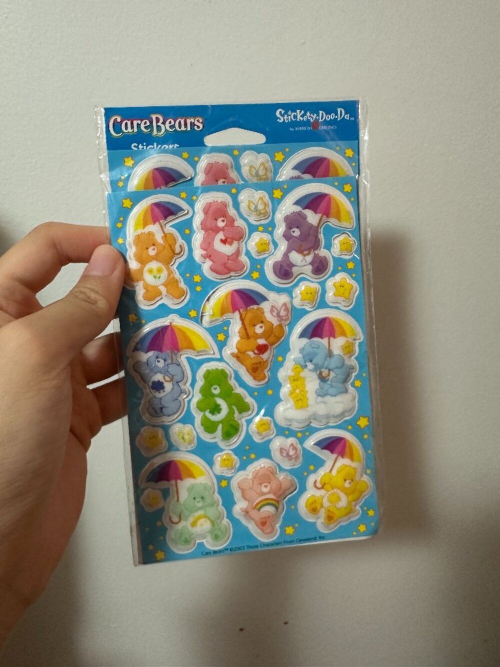 Vintage 2003 Care Bears Stickers 2 Sheets American Greetings Stickety-Doo-Da